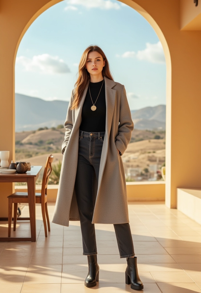 Women's Trench Coat,Double-Breasted Styles,Trench Coat